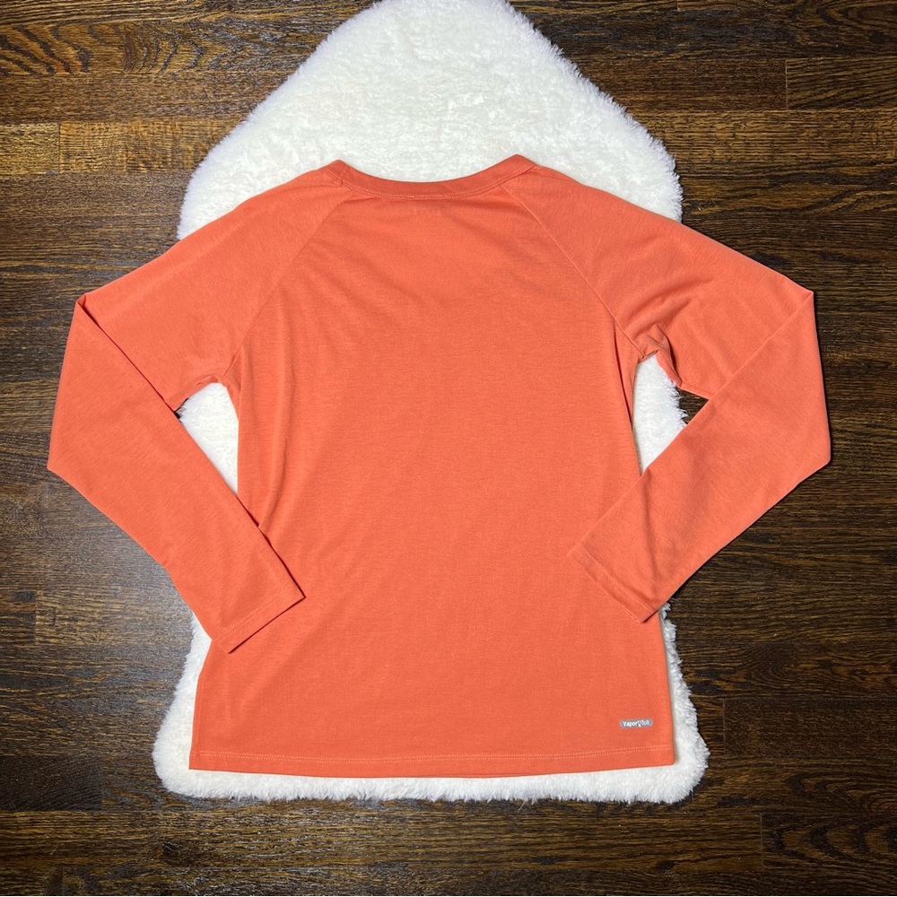 North Face Orange Floral Long Sleeve T-Shirt Large - Picture 8 of 12